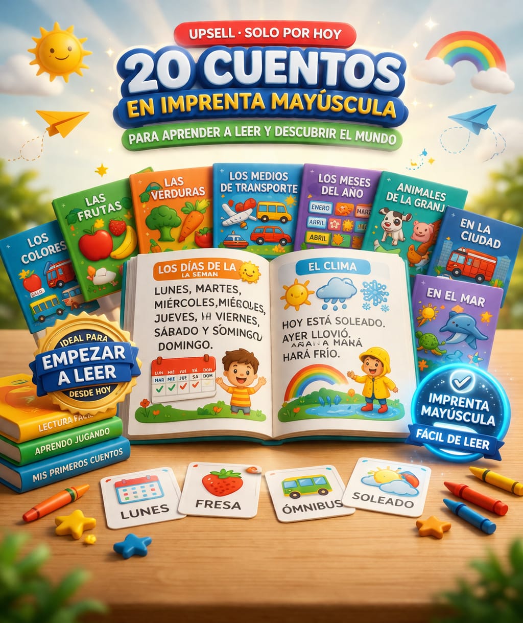 2O Cuentos en imprenta mayúscula para aprender a leer y descubrir el mundo